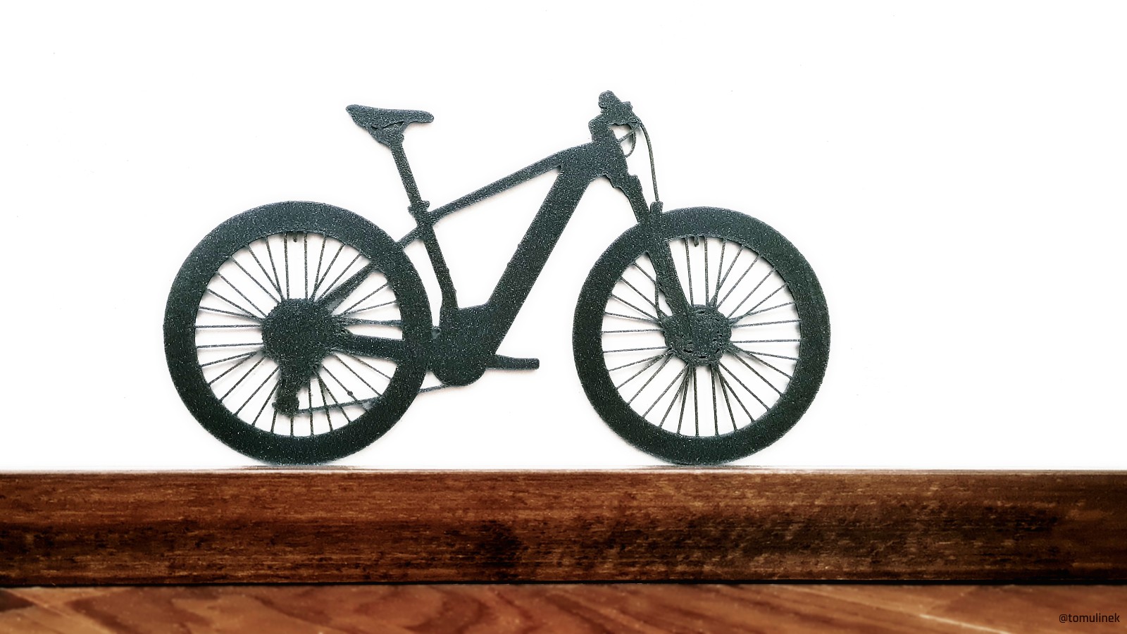 Mountain bike silhouette 🚵‍♂️ ornament V1 – hardtail eMTB
