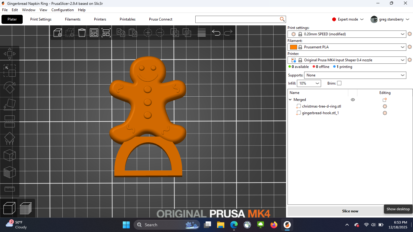 Gingerbread Napkin Ring