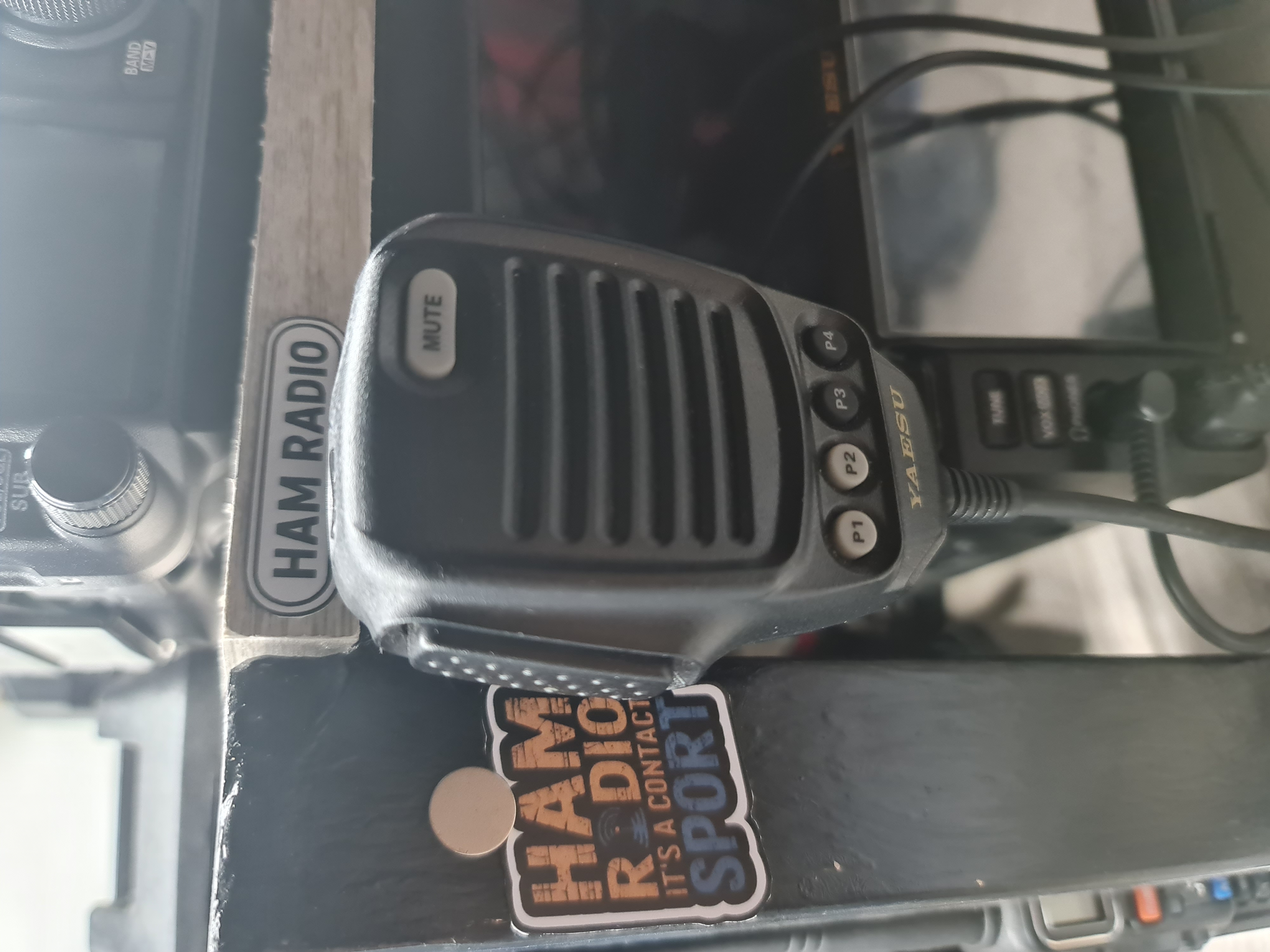 Mic Holder for Yaesu under shelf