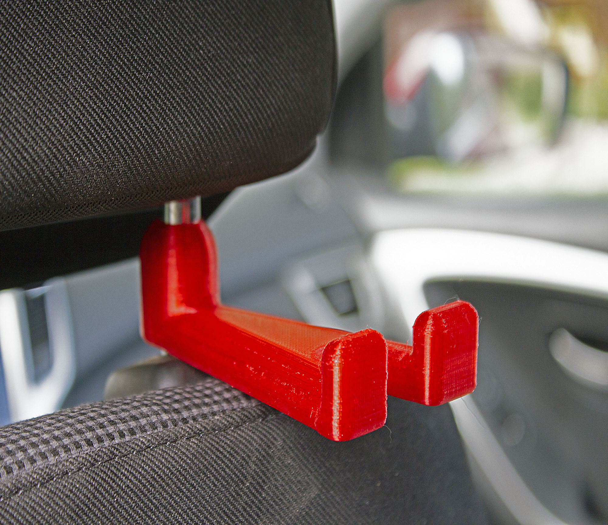 Car HeadrestPost Bag Hanger by RU's nephew Download free STL model