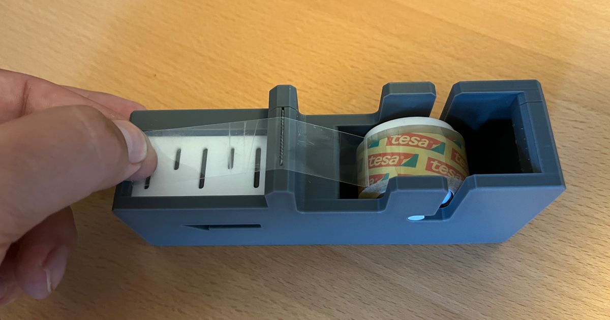 (Working) Tape dispenser with integrated ruler by Ganjalf McGreen