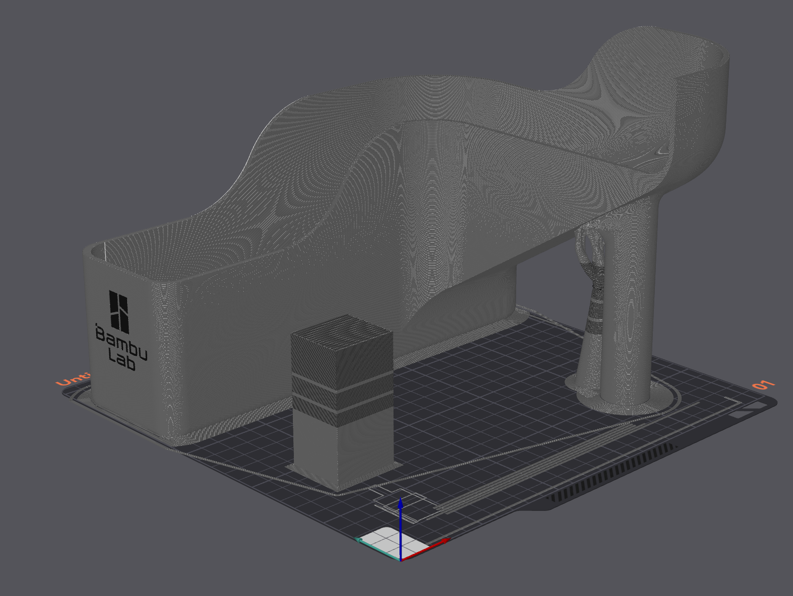 Bambu lab filament poop bin x1 x1c and p1p by enrico pulvirenti