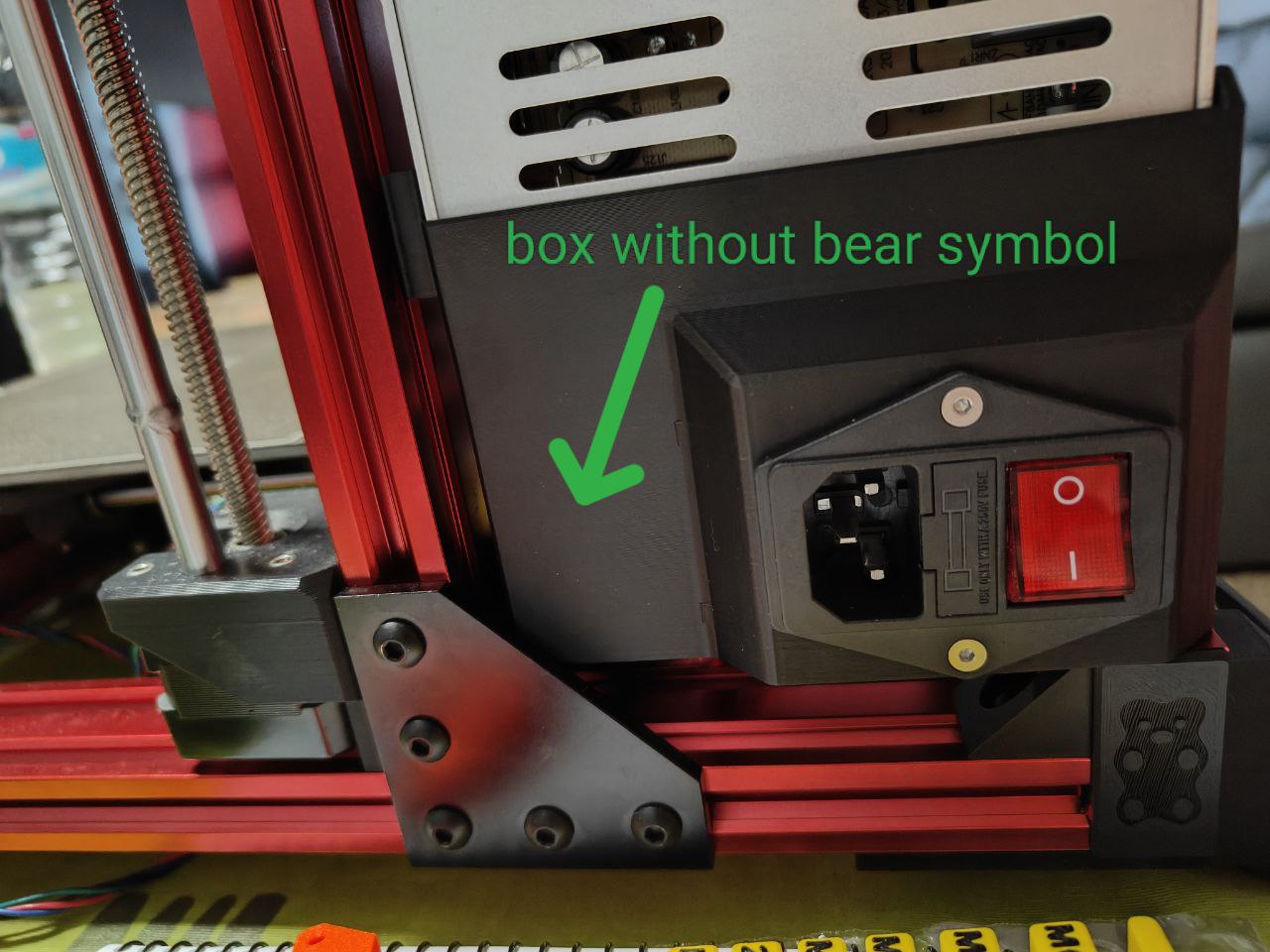 Meanwell LRS 350 24 PSU Bear countersunk Screws By Anubis 3D