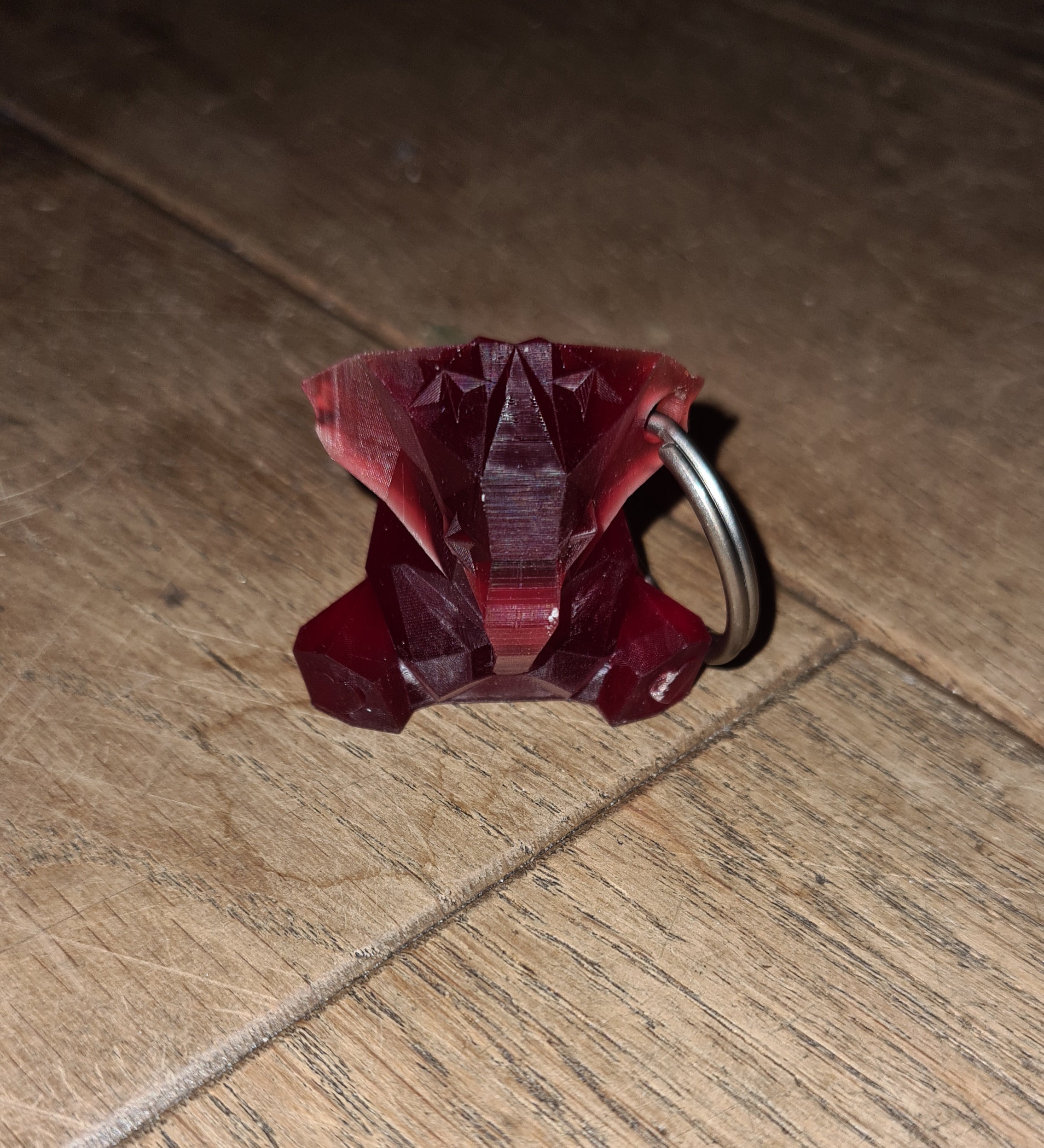 Low Poly Elephant Keyring