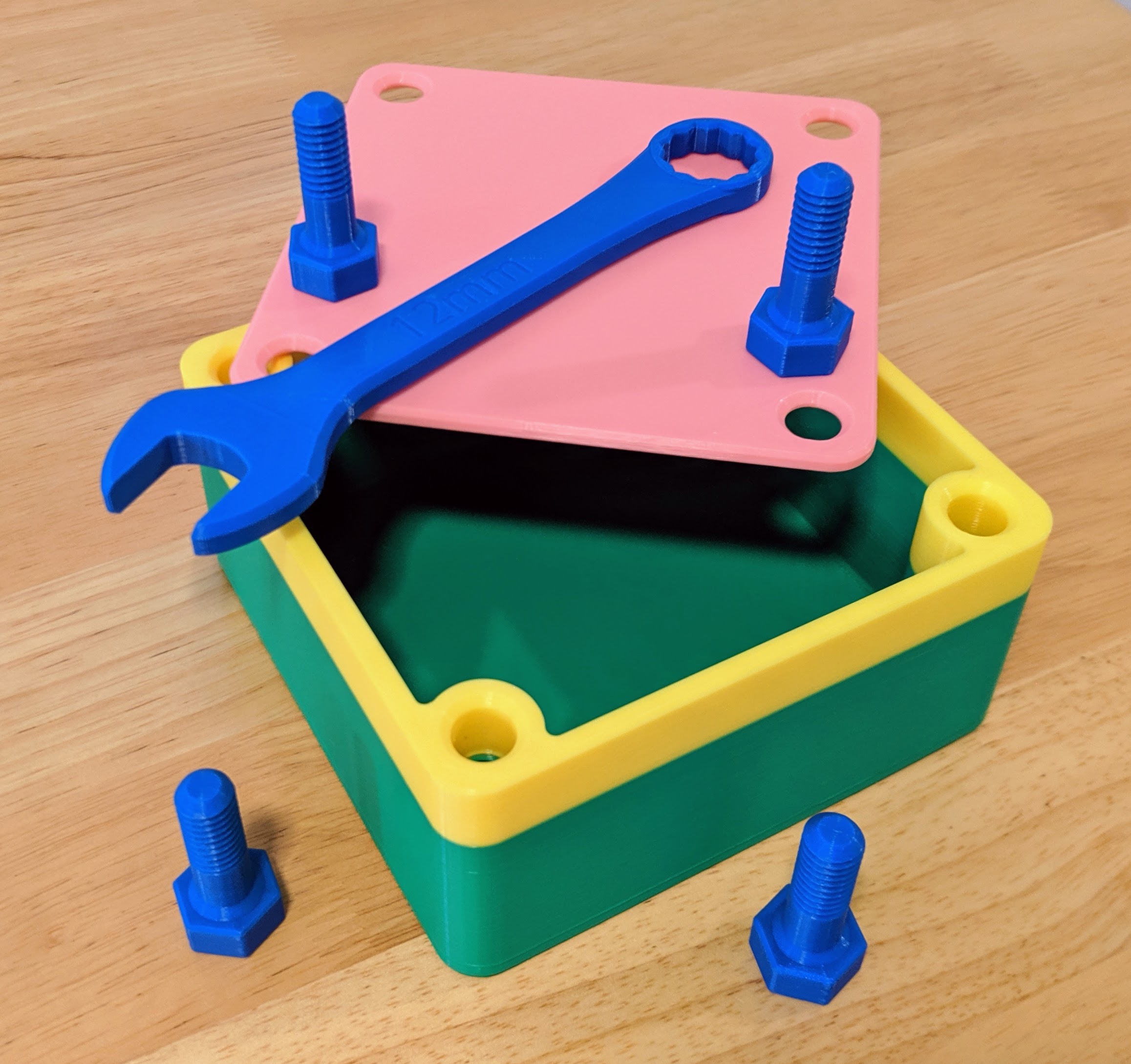 Kids Toy: Wrench (Spanner) and Bolt Box
