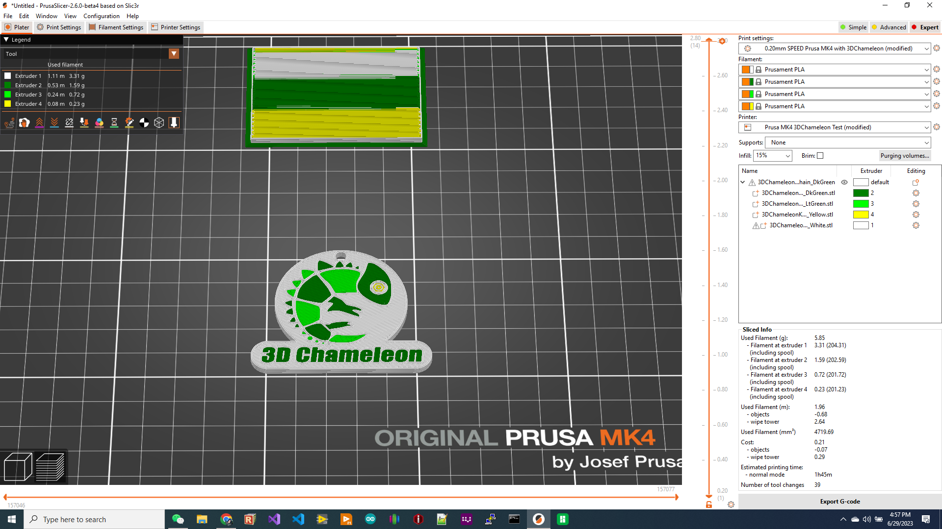 3DChameleon Keychain Test File