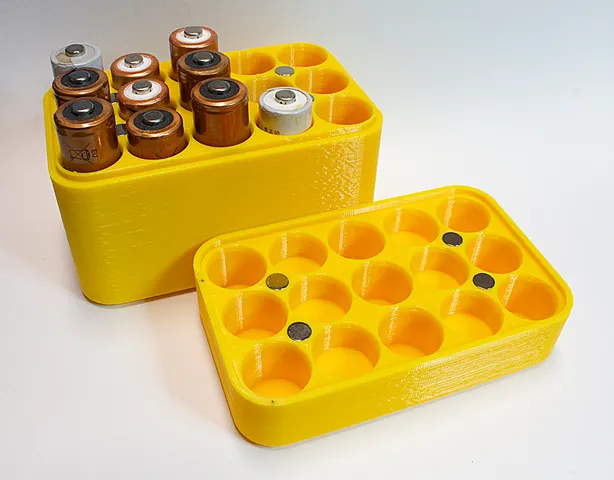 Staggered Height AA Battery Case