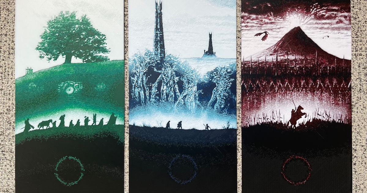 Lord of the rings - Triptych style (Filament Painting) par Ian Smalley ...