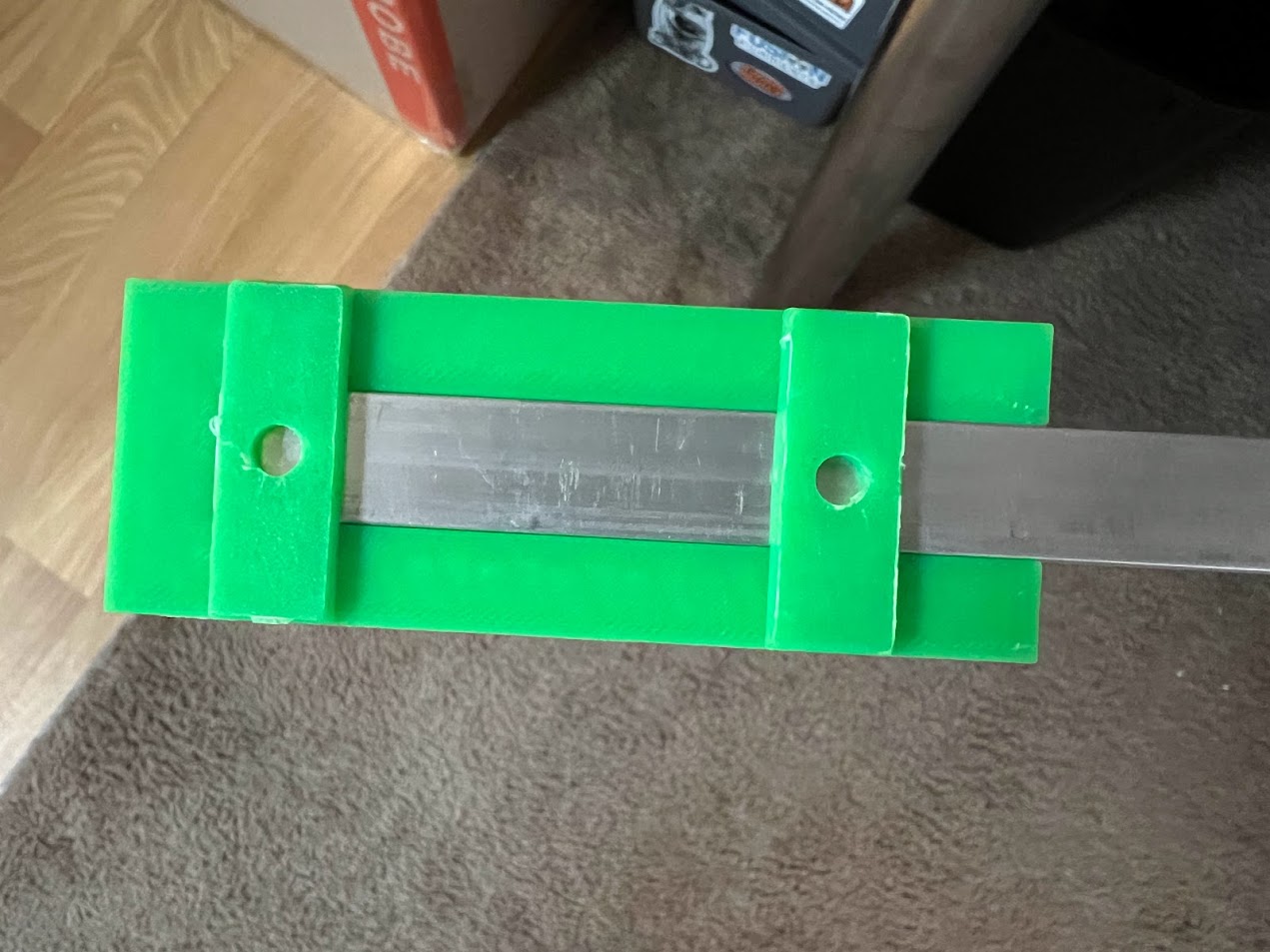 (sorta) DEAD CENTER: Hole marking / drilling jig for SillyButt's Alchemist 19.5 inch bars
