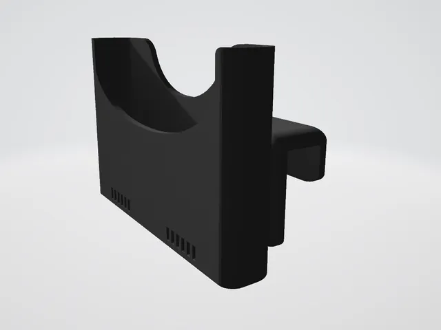 Phone mount on back of monitor