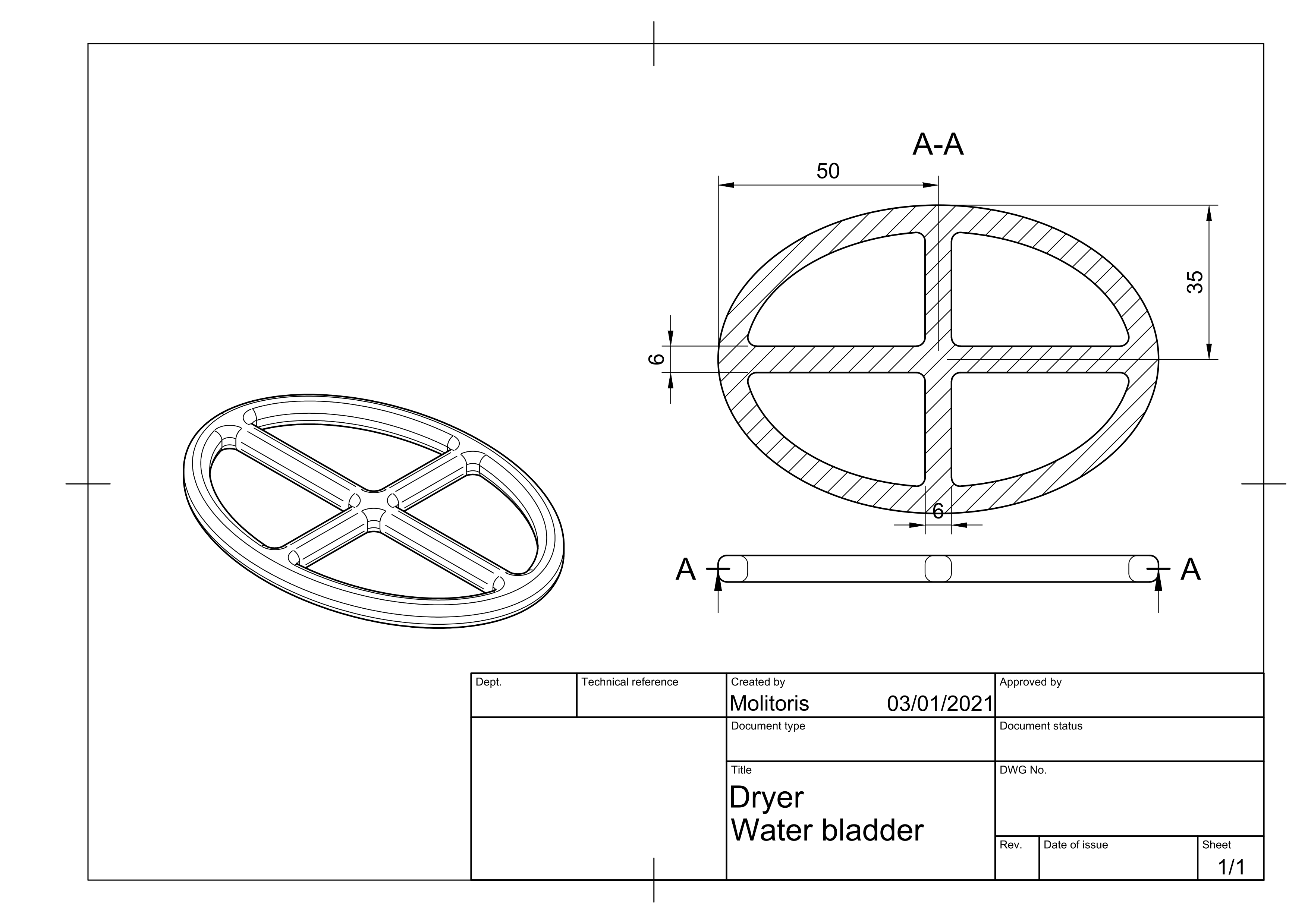 Hydration bladder dryer by Eric, Download free STL model