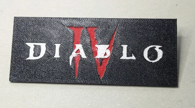 (Official Diablo IV Lilith Head) - Diablo IV Logo 1.0 für Lilith Kopf mit LED Augen -/- Diablo IV Logo 1.0 for Lilith Head with LED Eyes