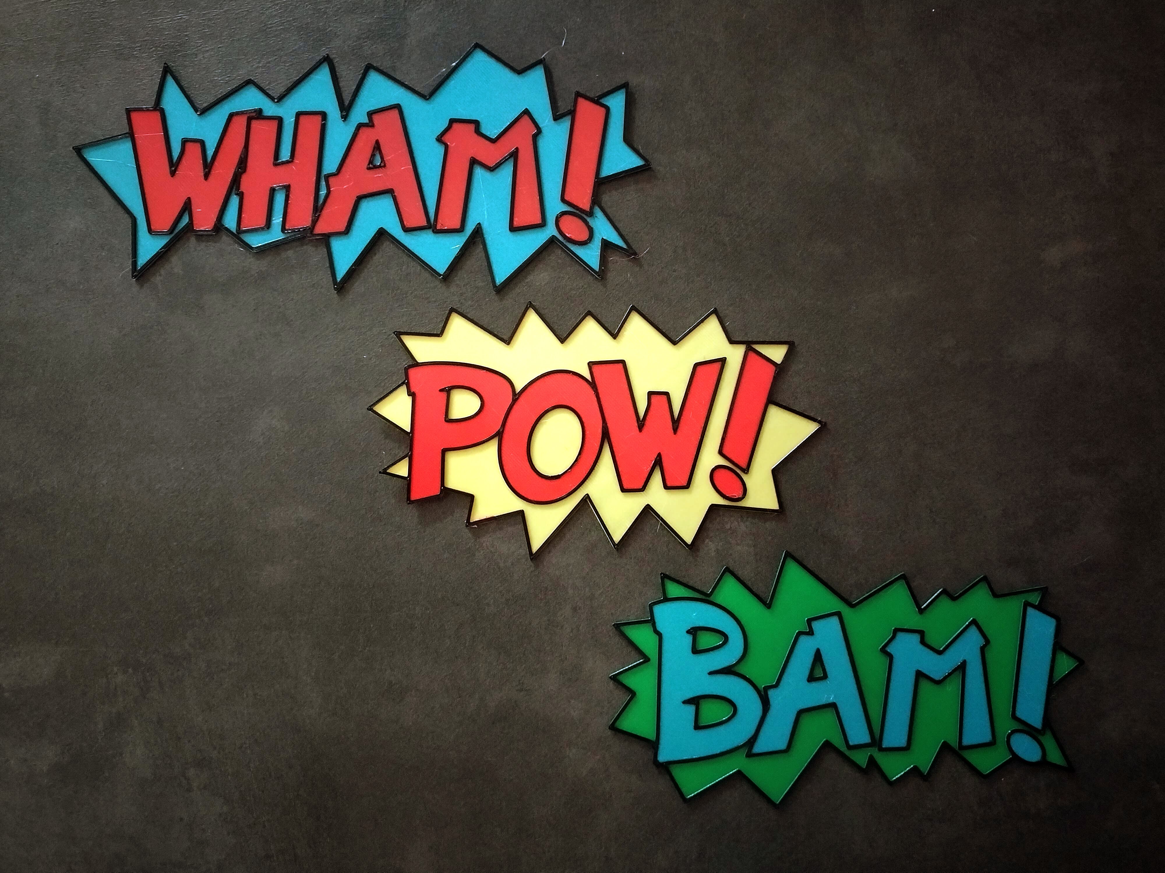 WHAM! BAM! POW! Comic Onomatopoeia Sound Effects by Rob | Download free ...