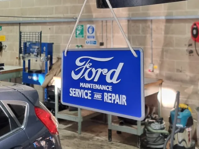 Ford Maintenance Sign