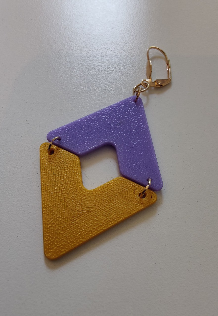 DIY Modular triangle earrings