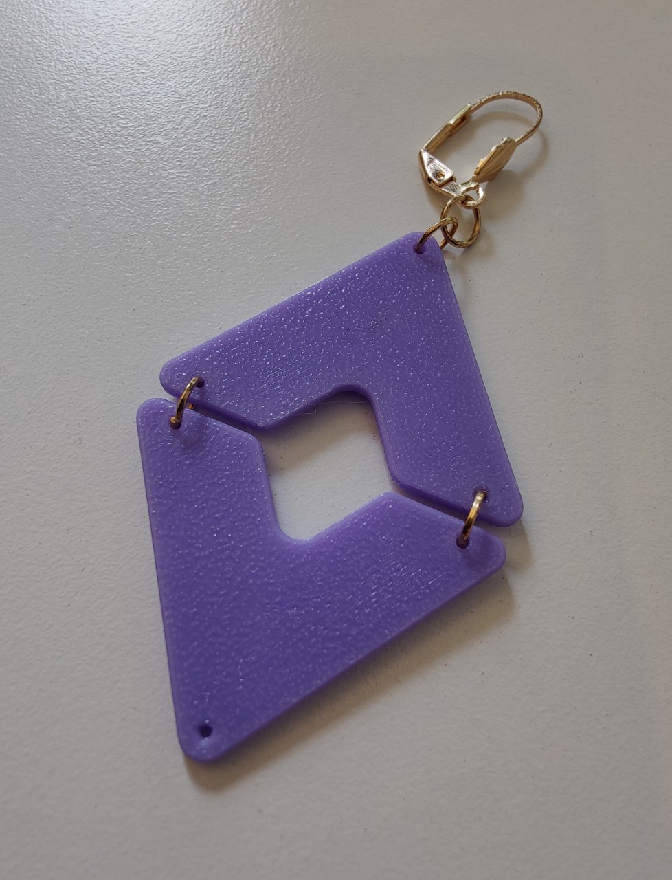 Miniatura 2 do modelo 3D DIY Modular triangle earrings