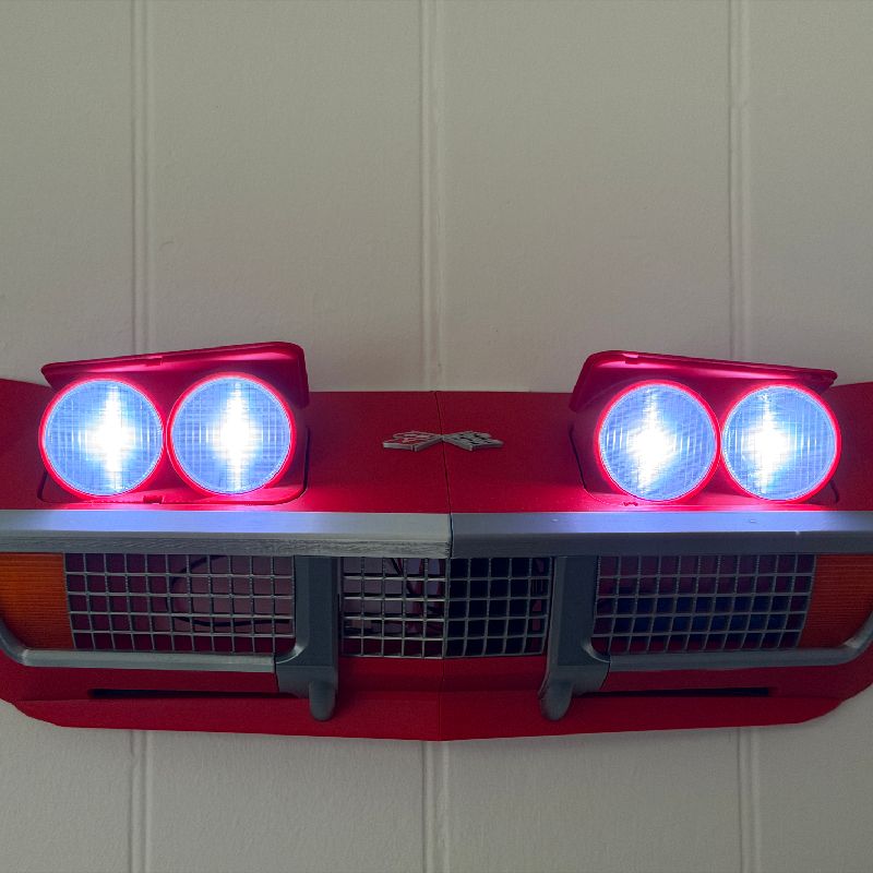 1972 Muscle car front-end with actuated pop-up lights by ...