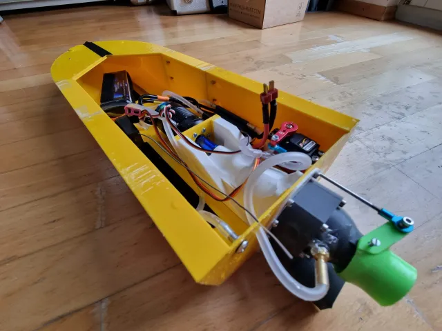 3D printed RC Jet boat OLD DESIGN