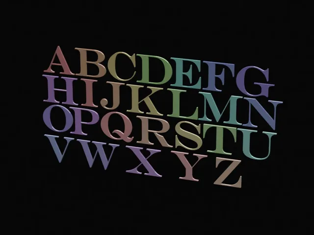 ABC 3D Typography Collection Engravers Font