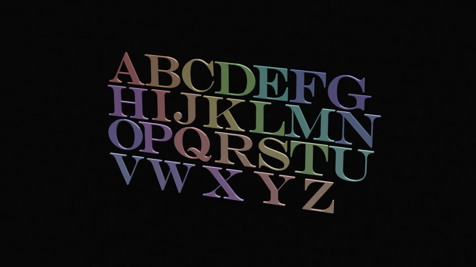 ABC 3D Typography Collection Engravers Font