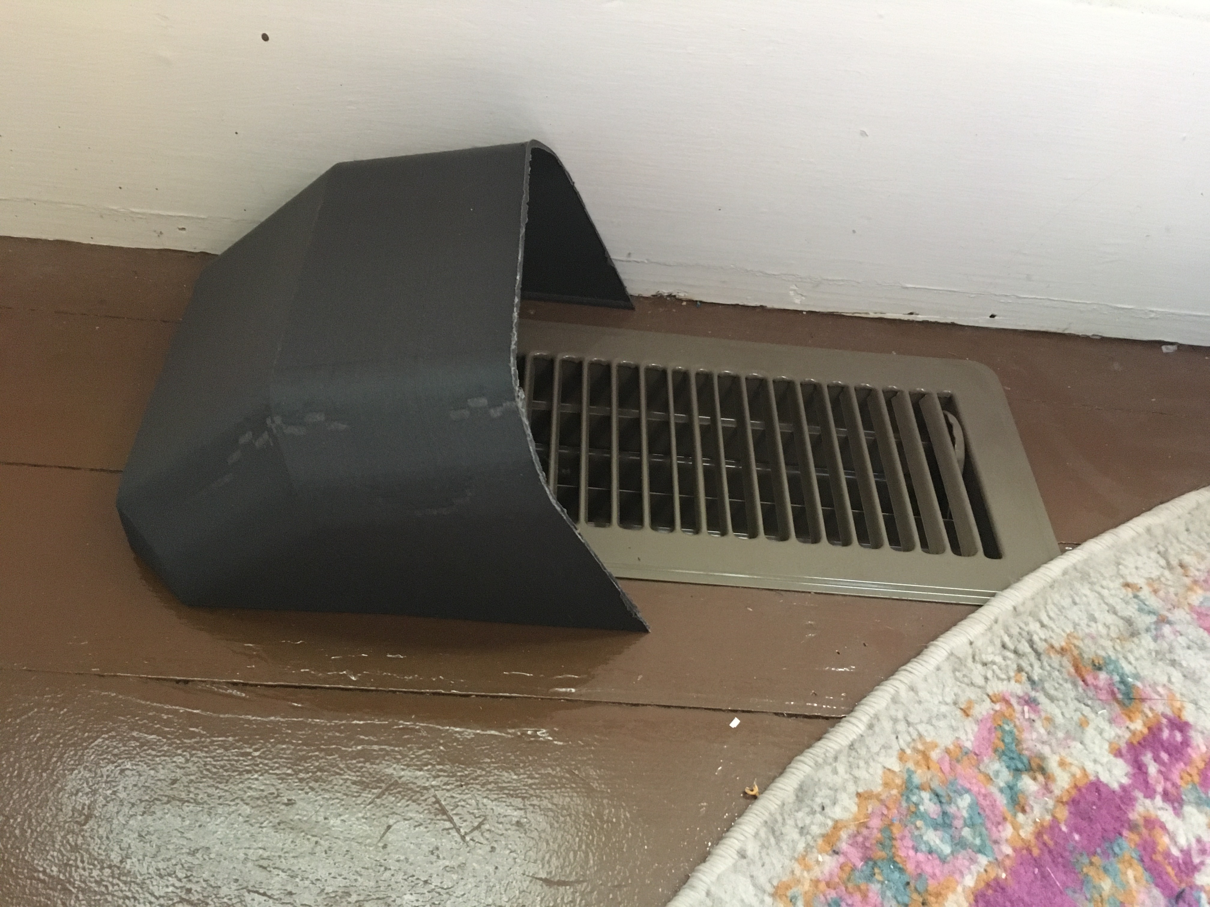 Floor vent diverter