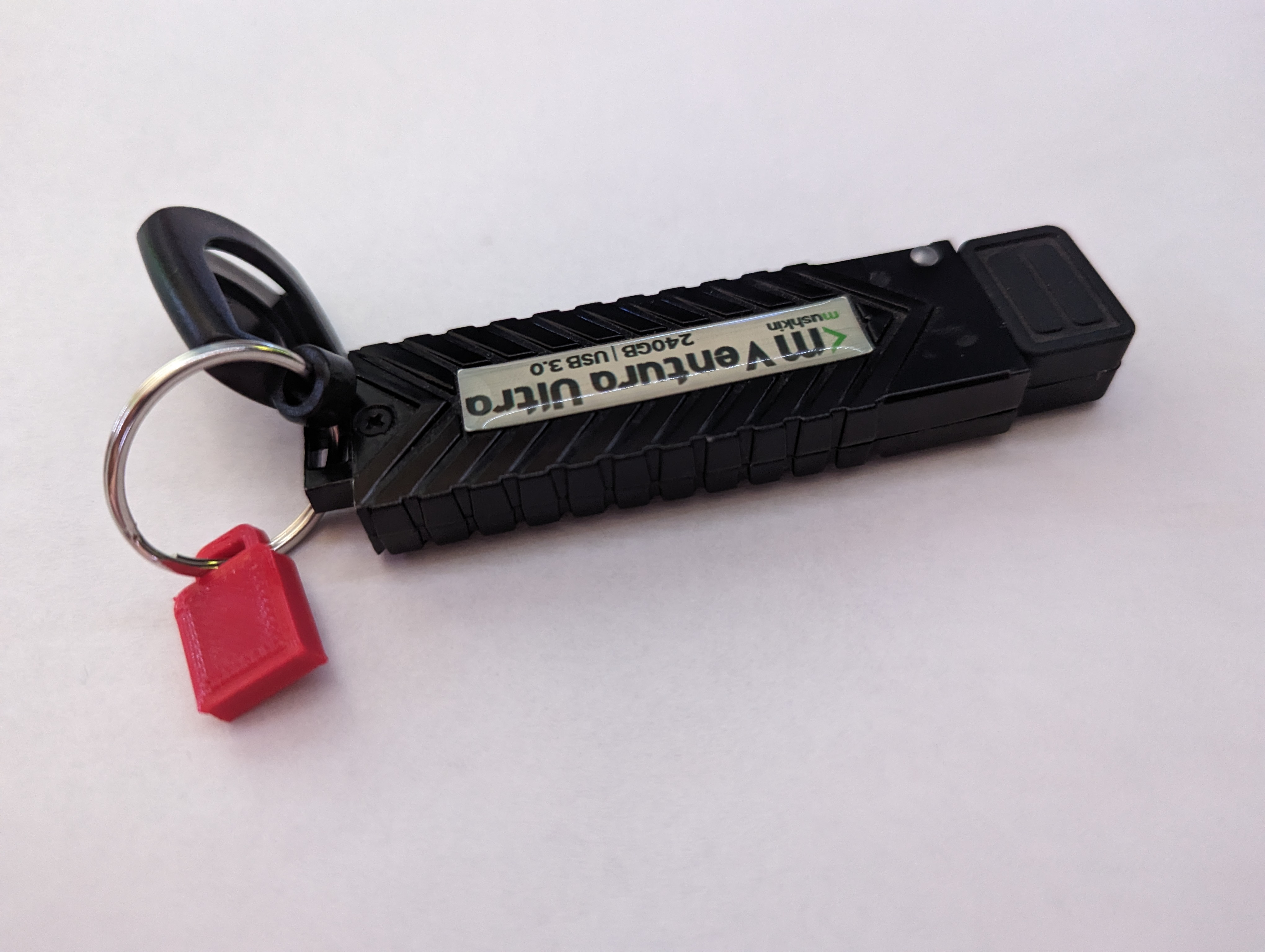 USB Cap Holder for Key Rings
