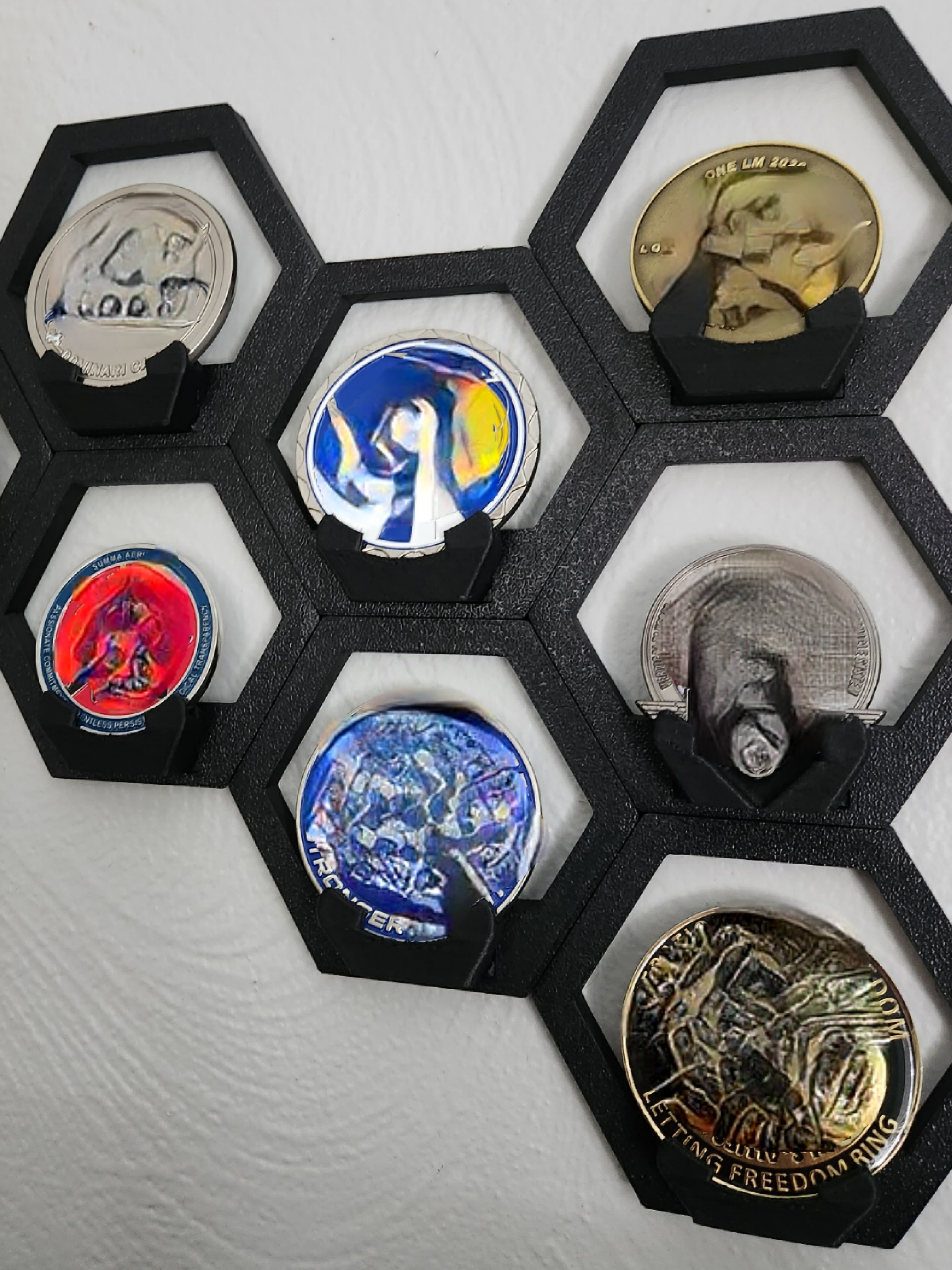 Honeycomb Challenge Coin Display