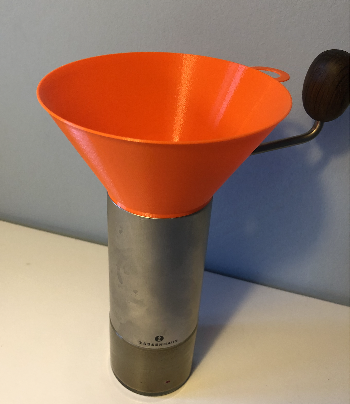 Filling Funnel for Zassenhaus Coffee Ginder