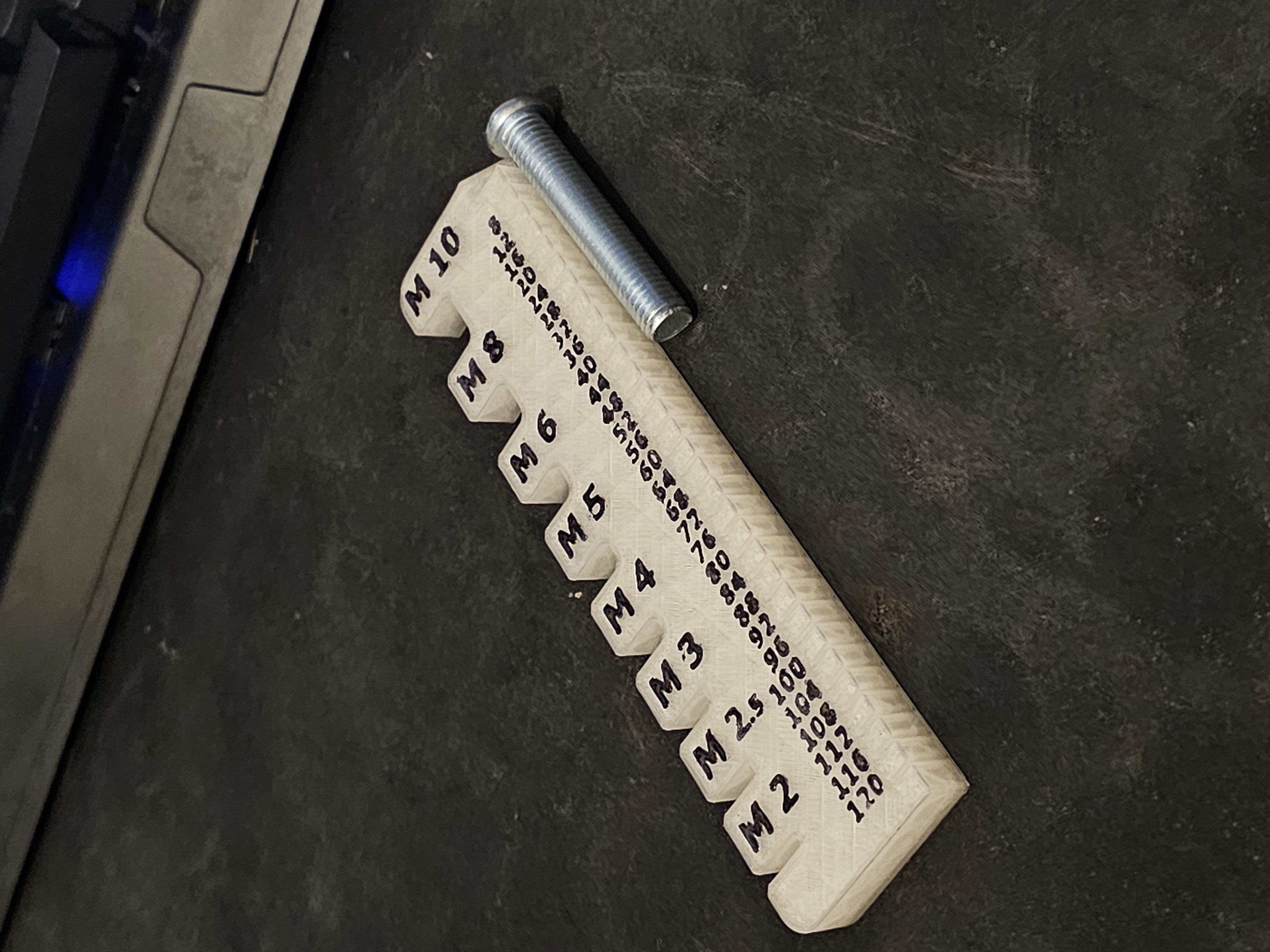 M2 Screw Ruler Screw measuring tool lite, M2-M10, 4-120mm by Dan Vaas | Download free ...