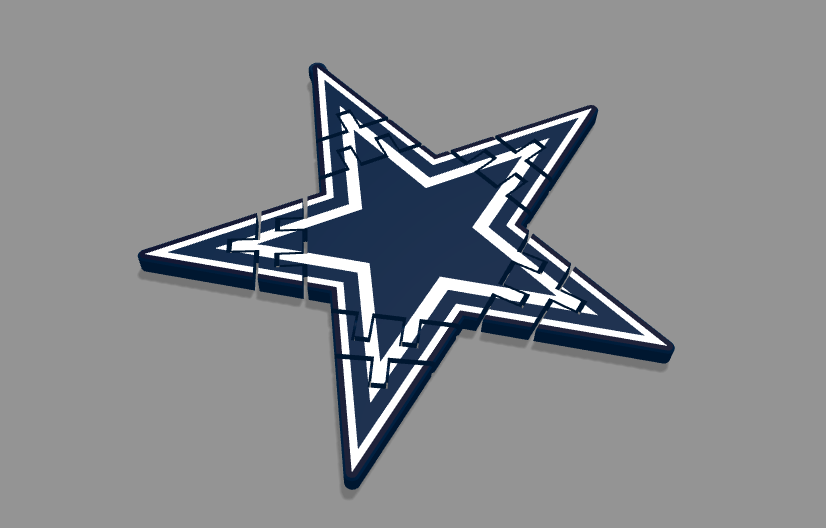 Dallas Cowboys Star Logo Flexi Keychain