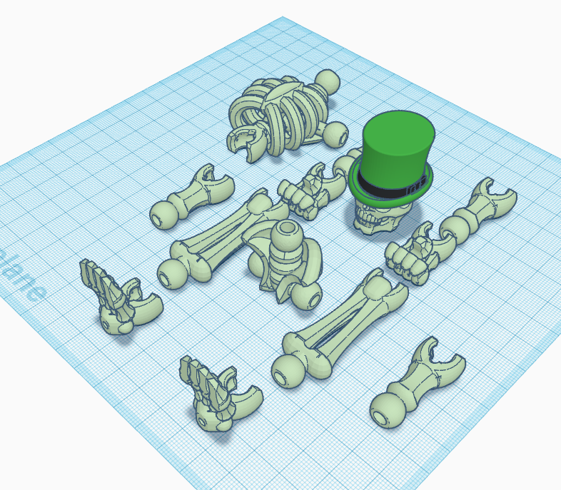 skeleton wth with hat