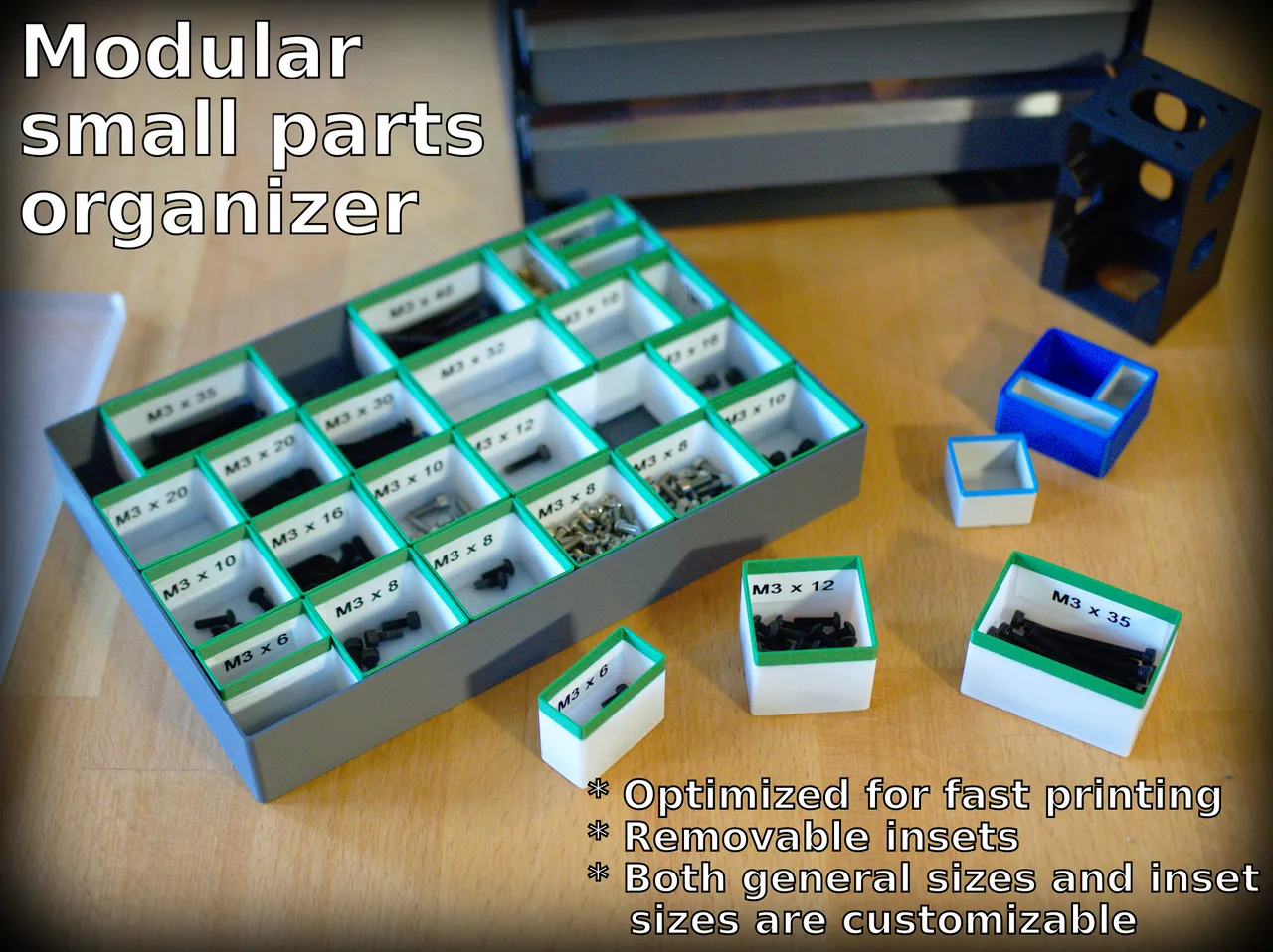 Modular small parts organizer by NsN, Download free STL model
