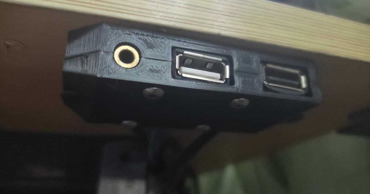 USB and Headphone Jack Extenders under the desk v2 by zlaur3d ...