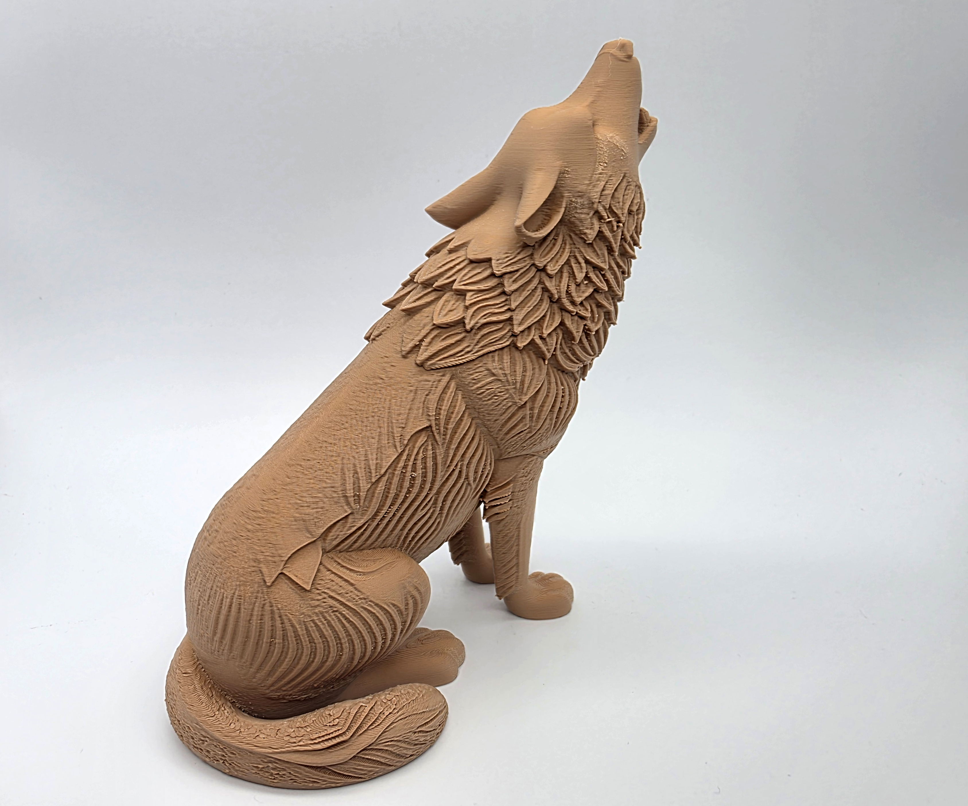 Miniatura 10 do modelo 3D Howling Wolf Statue