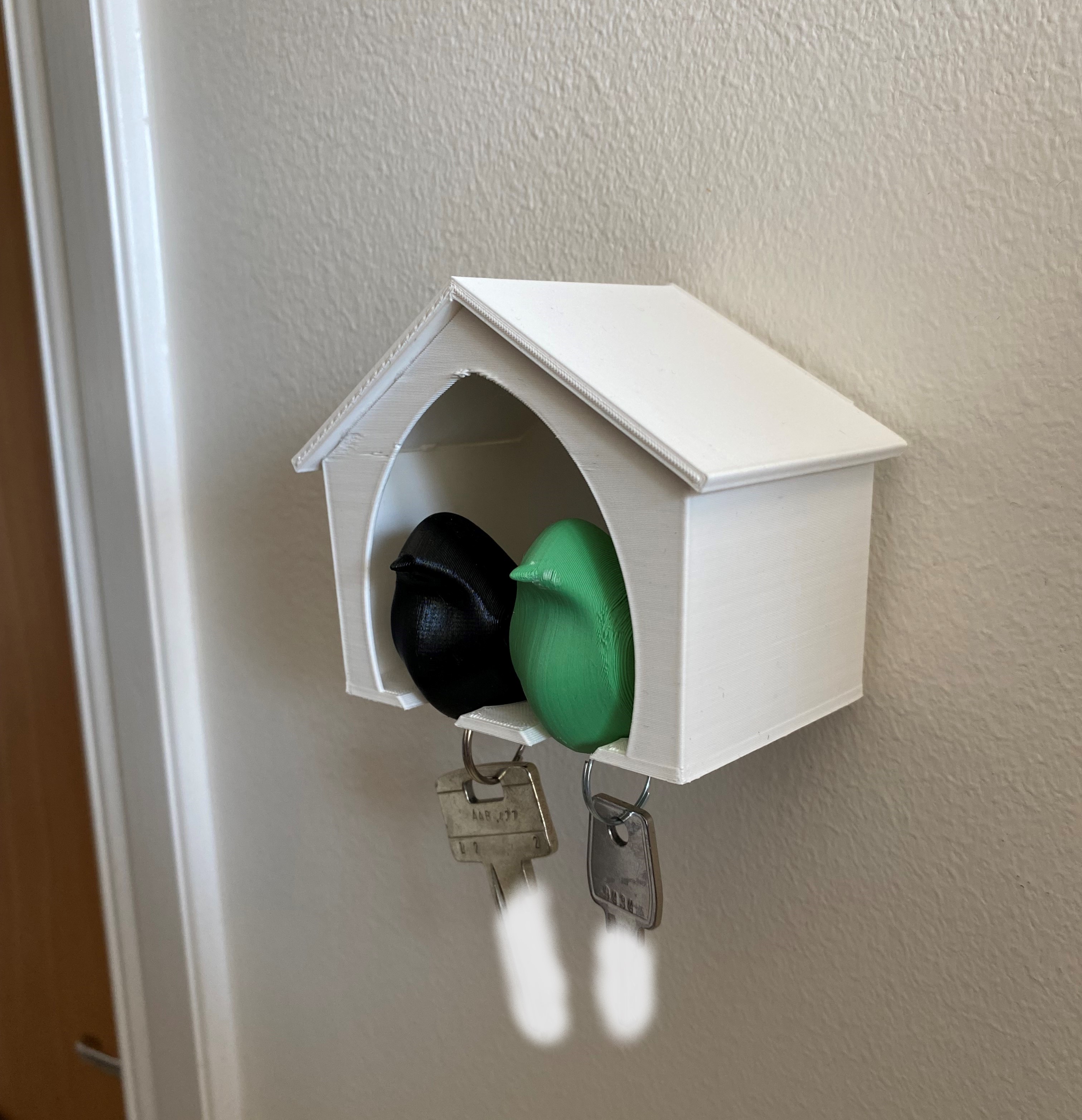 Wall mounted birdhouse key holder by TommiV Download free STL model