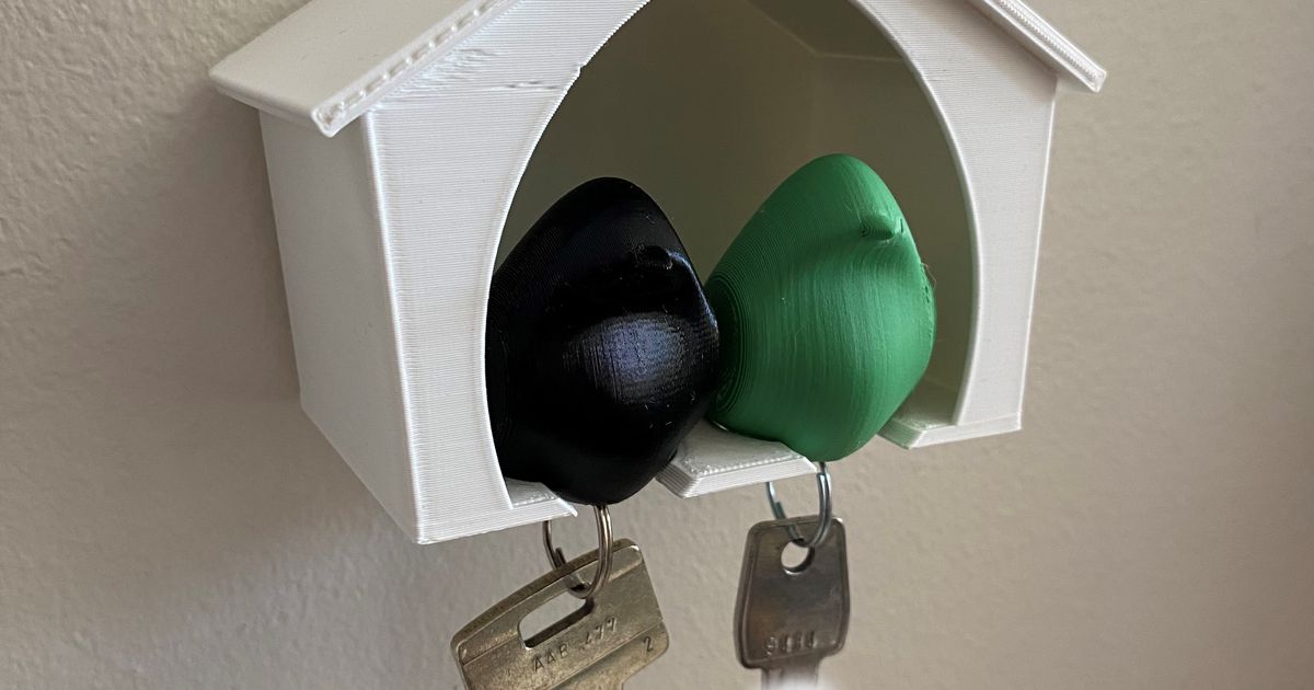Birdhouse Keychain House Nest Wall Hook Holders Hanger