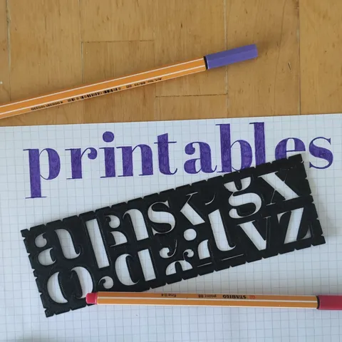 Optimized elegant letter stencil