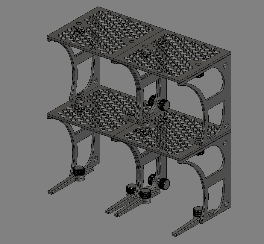 Freestanding modular shelf system for lightweight items