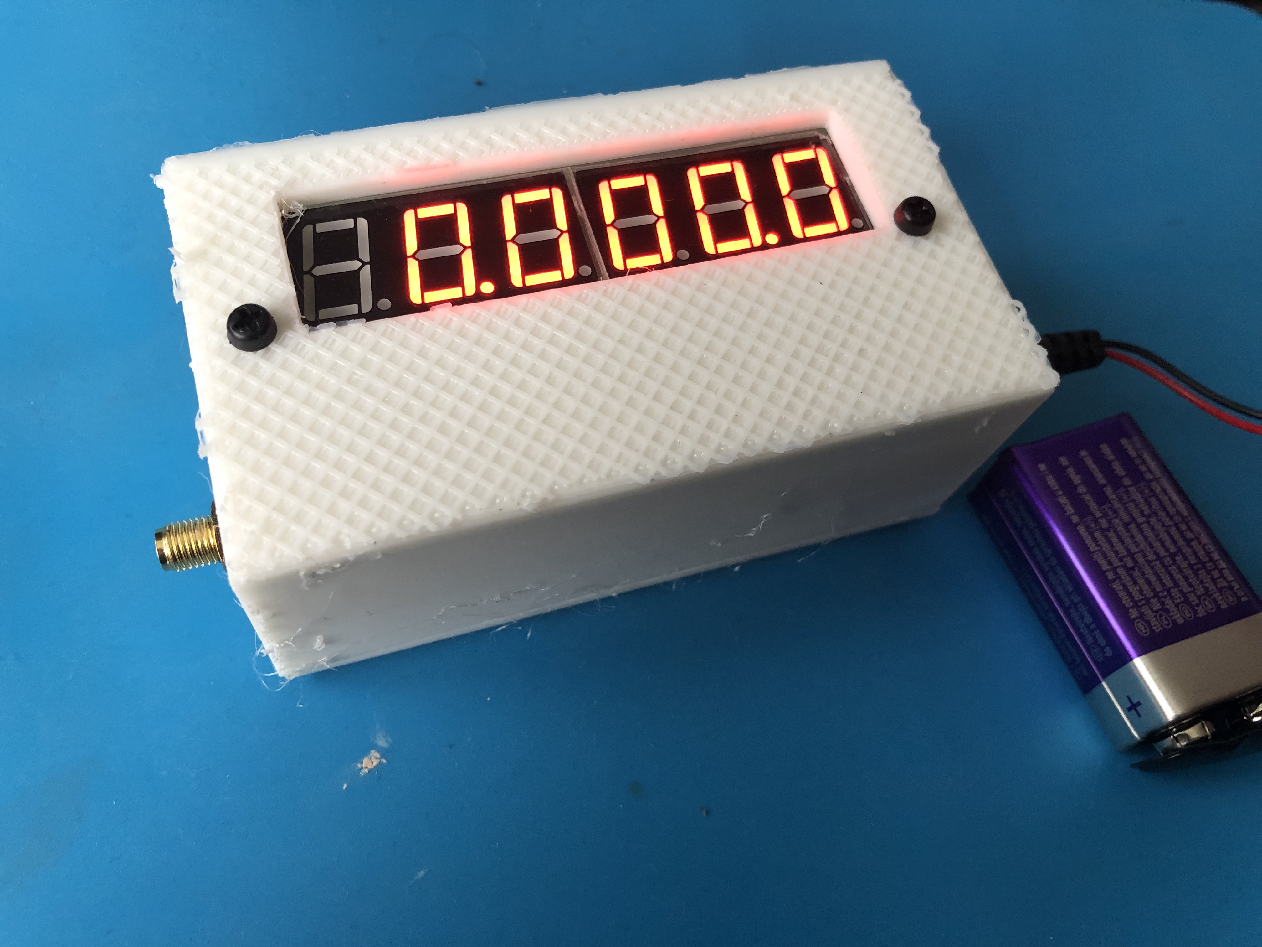 Box for  6 digits 0.1MHz~65MHz Digital RF Frequency Counter  PLJ-6LED-A DC 8V~15V