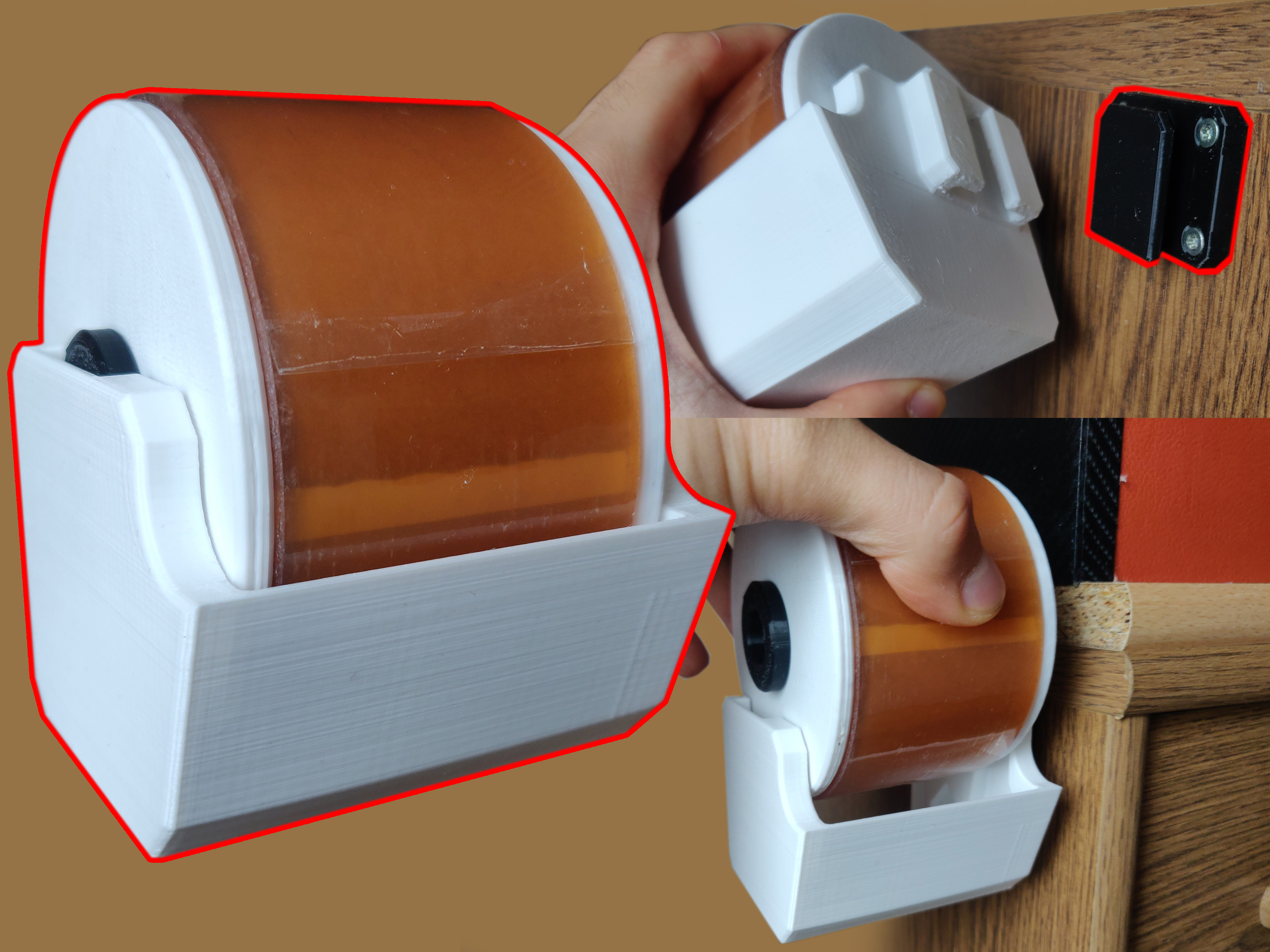 Overengineered Tape Holder (threads no glueing)