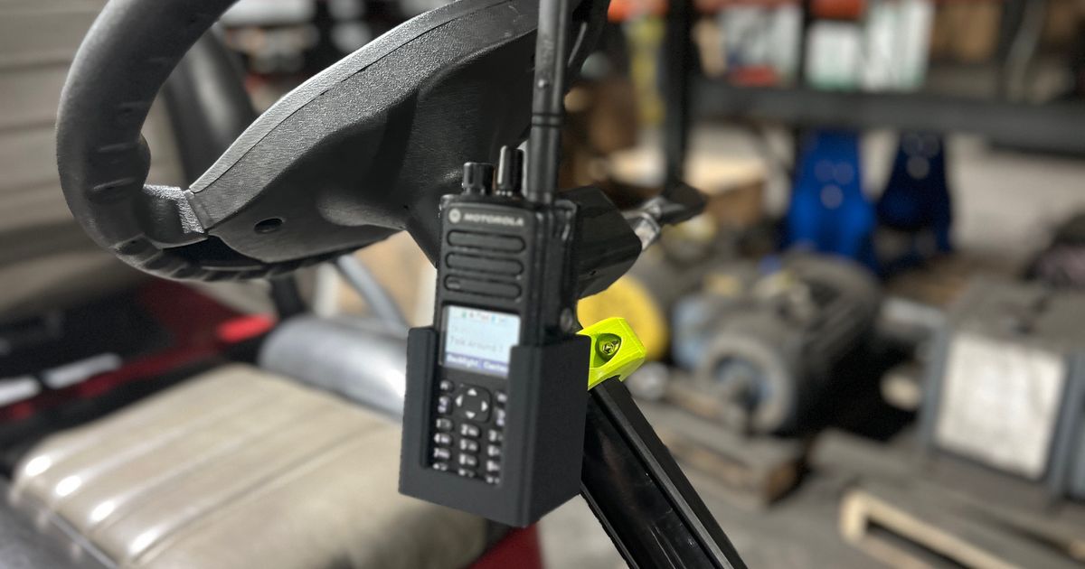 Golf cart 2Way Radio Mount by idnarbjm Download free STL model