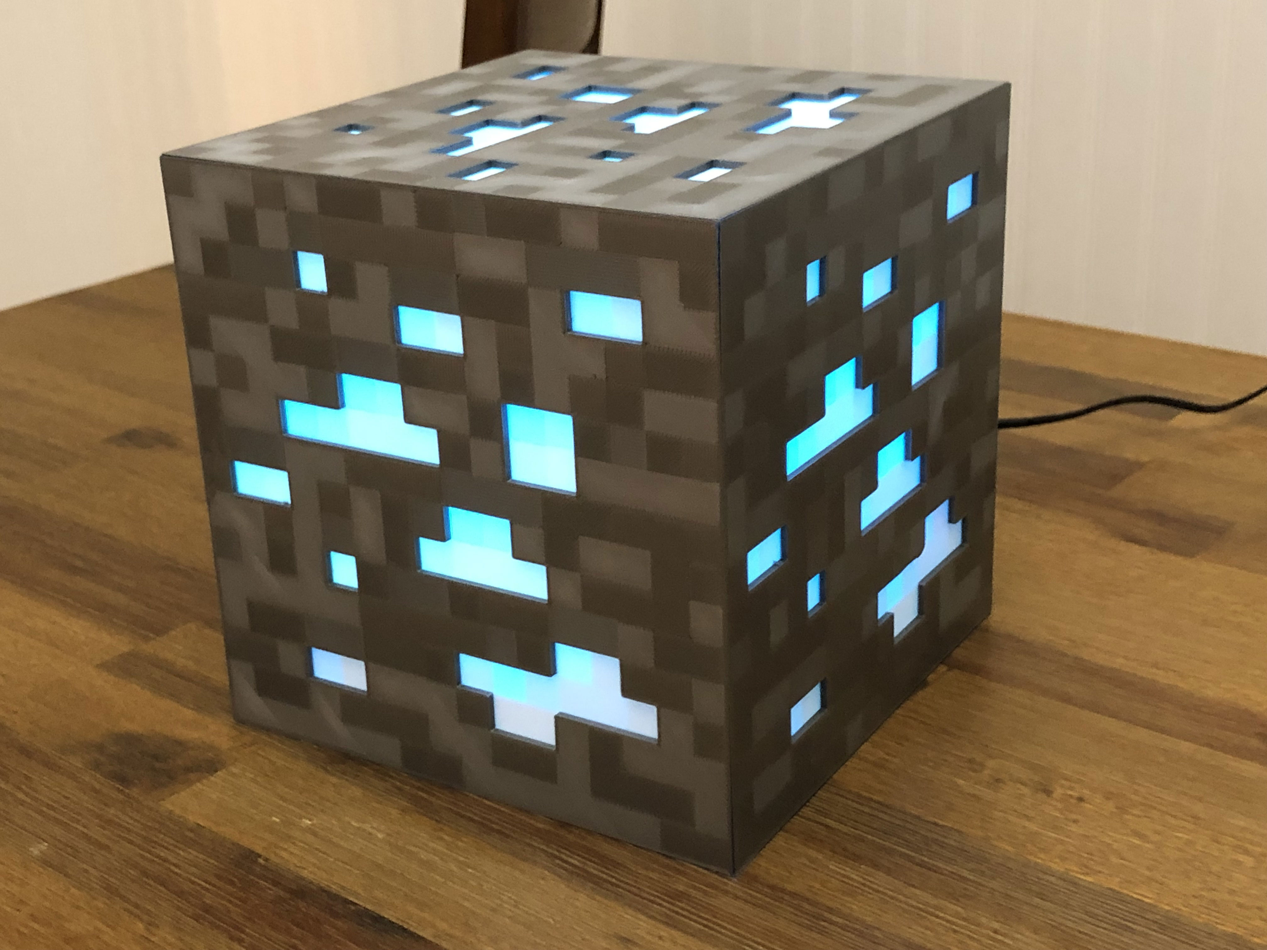 "8-Bit" Minecraft Diamond Ore Lamp - Siri Enabled!
