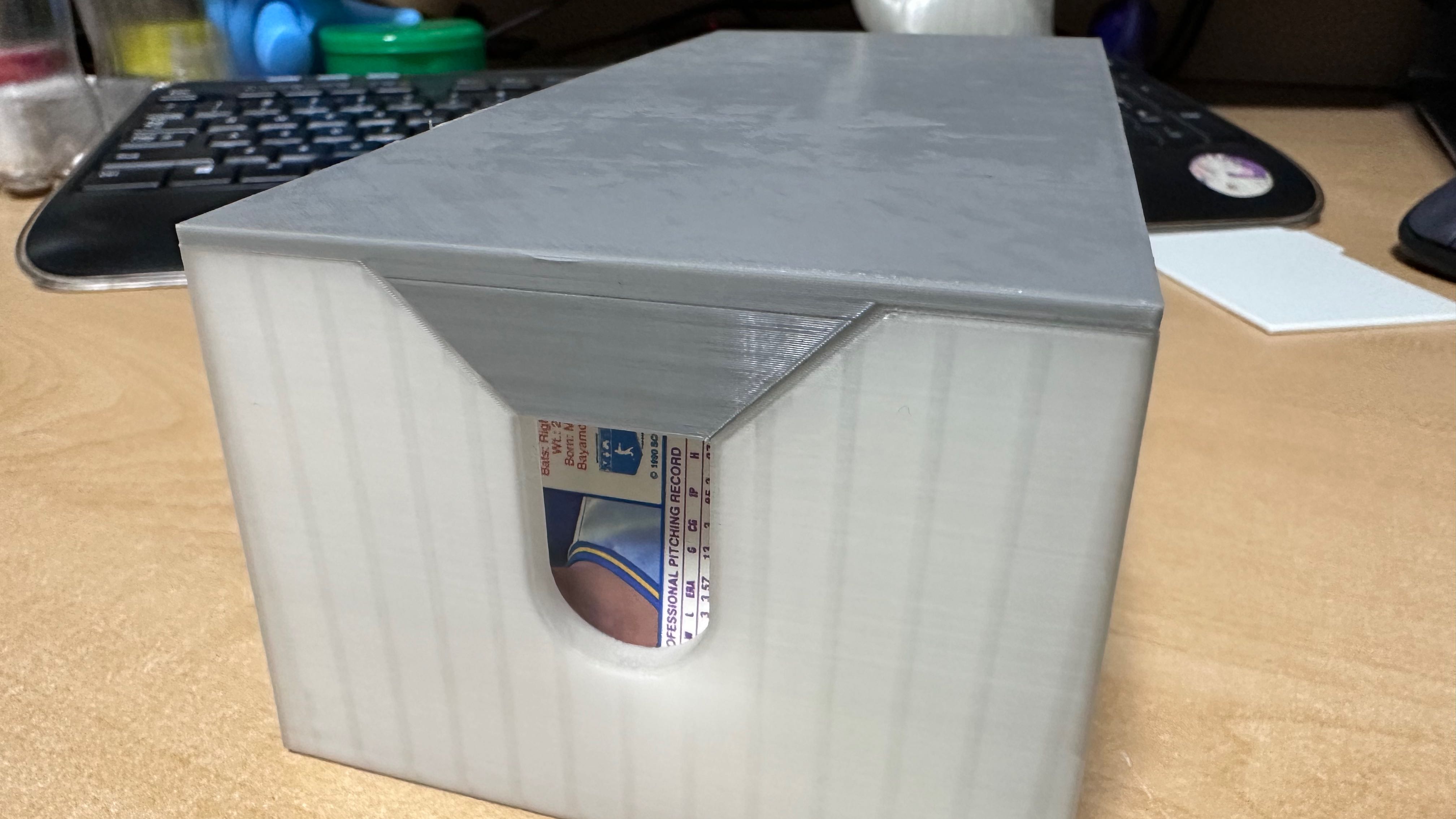 Baseball card storage rack lid by neilp Download free STL model
