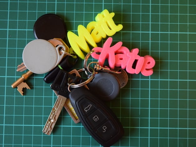 iamburny's v2 Customizable Text - Name Keyring / Keyfob