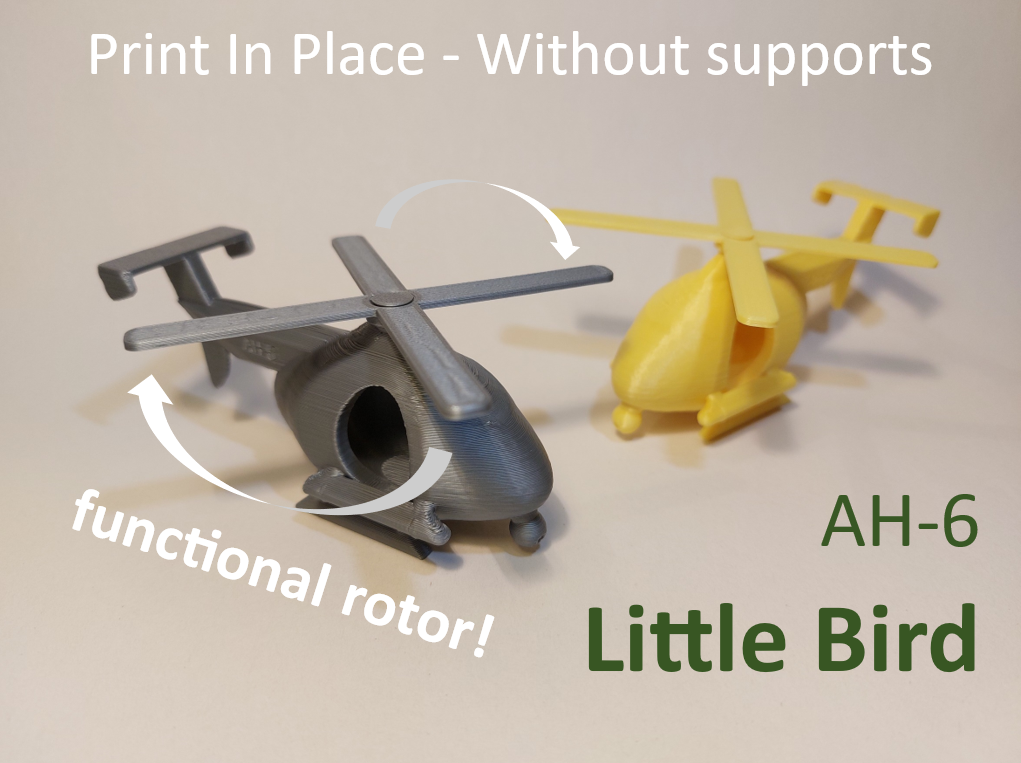 Print in Place AH-6 Little Bird