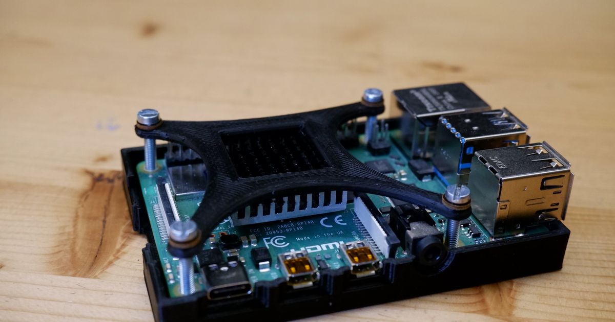 Heat sink Holder for Raspberry Pi by fischer-felix | Download free STL ...