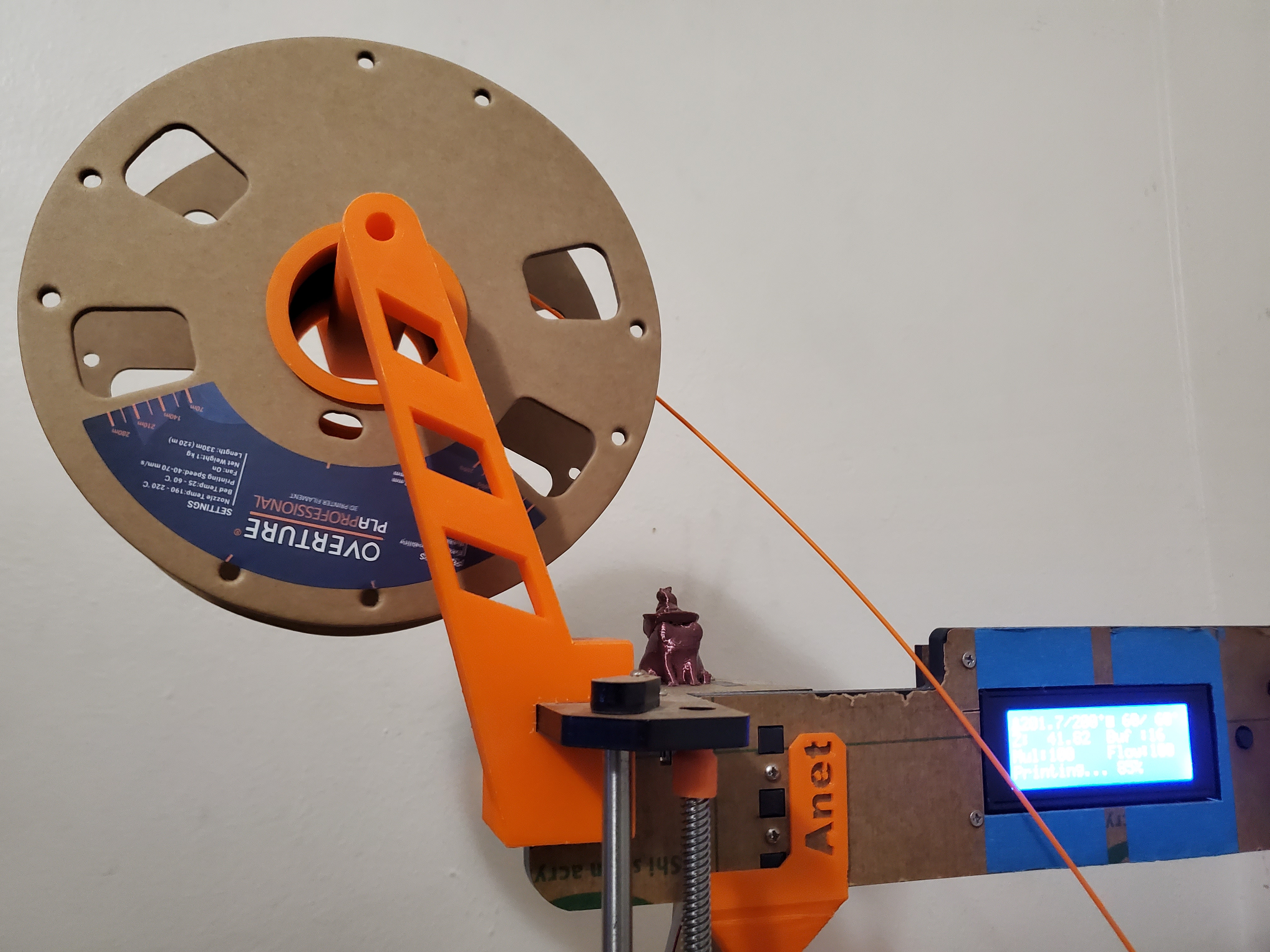 Anet A8 Spool Holder, Prusa i3 Style (Remix)