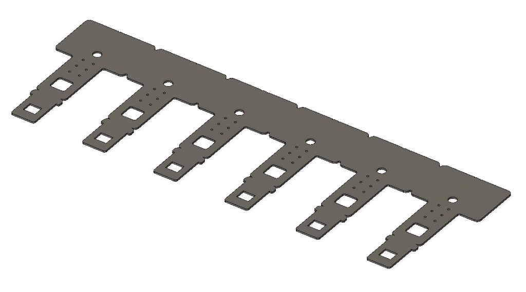 Subaru relay and plug mounting plate blueprint for CNC cutting