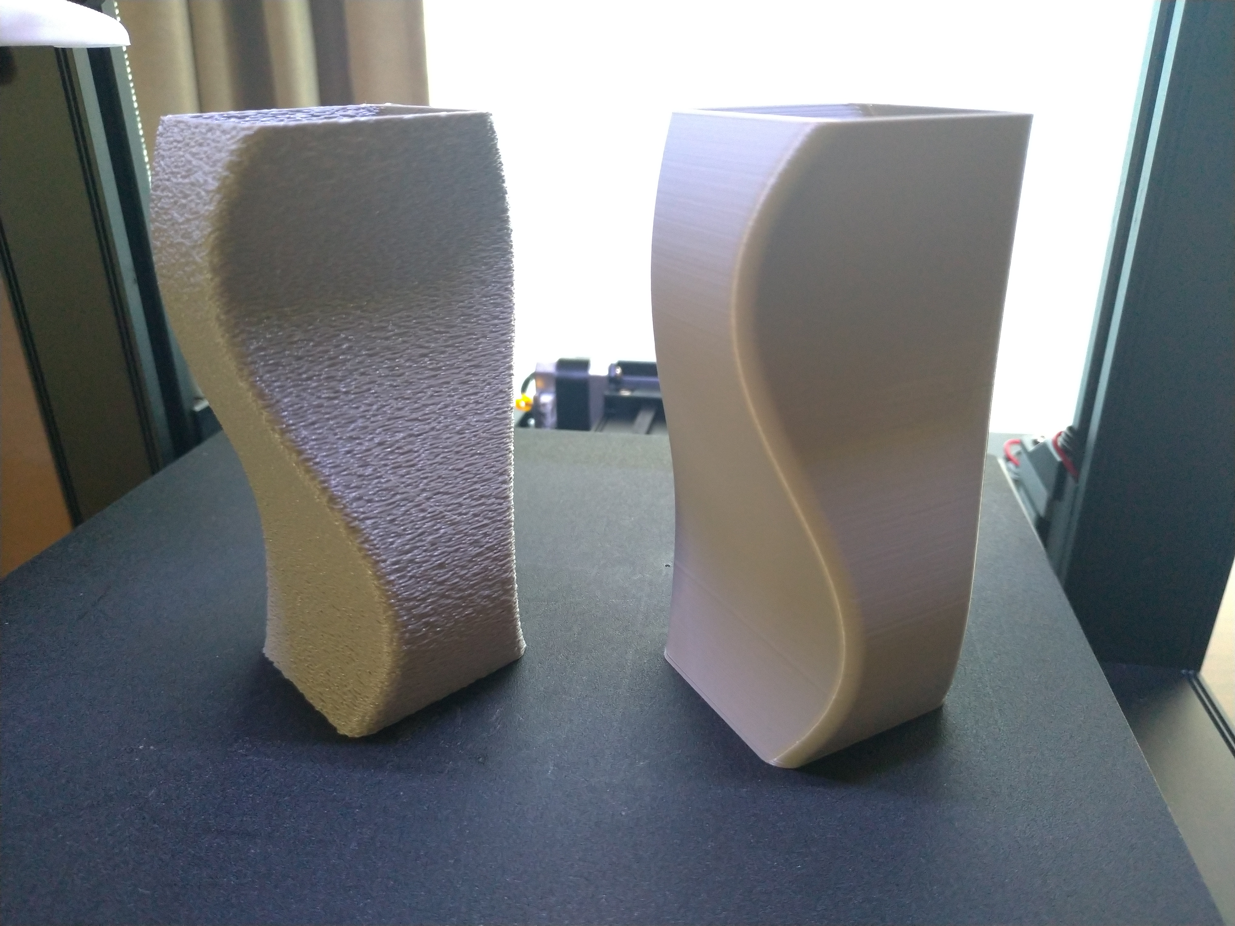 Pen Stand with and without fuzzy skin.