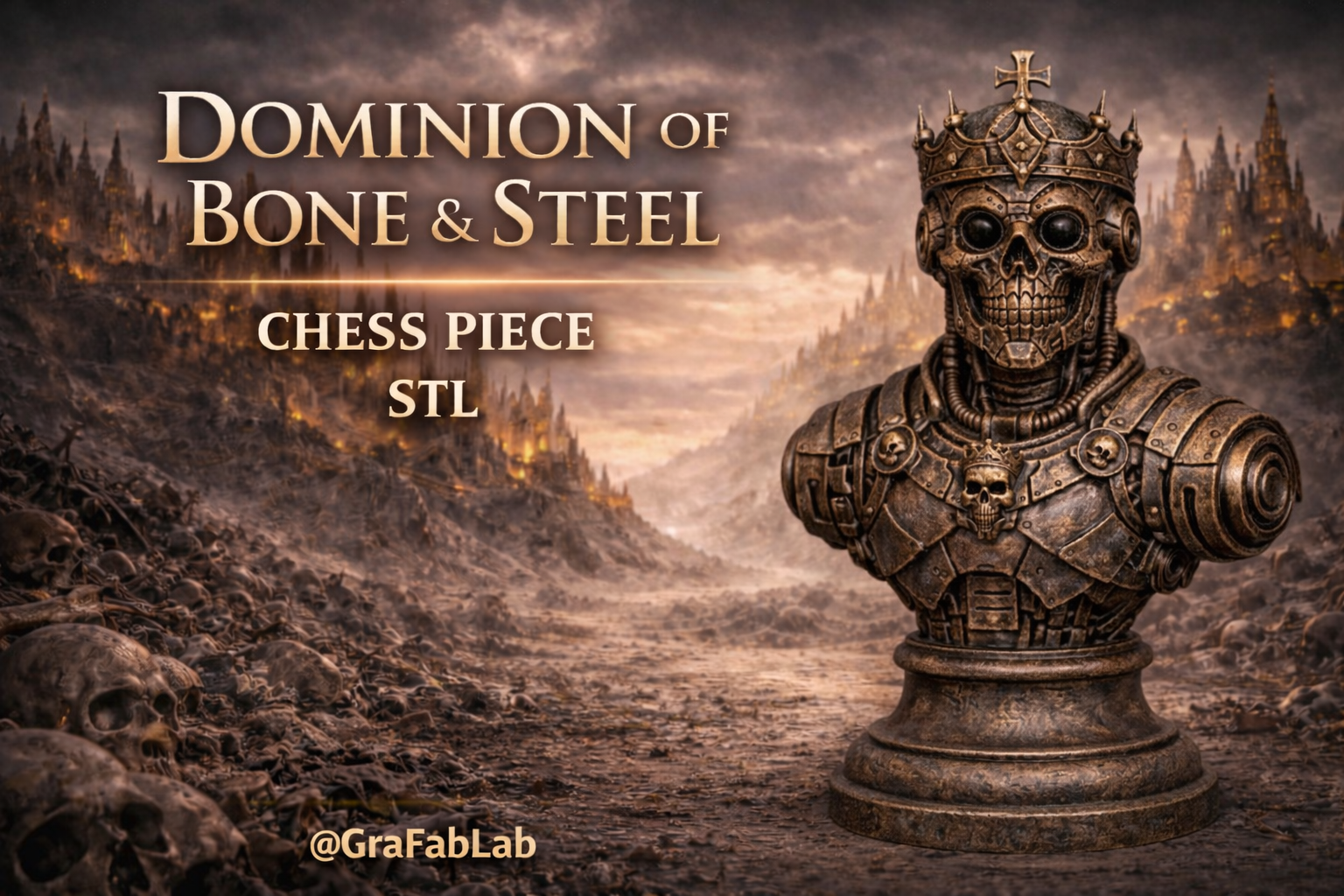Dominion of Bone & Steel "King" - chess piece